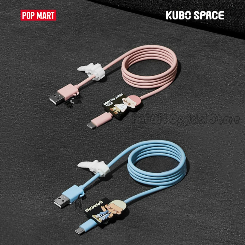 Popmart Kubo Jeans Series Data Cable Iphone Type-C Guess Bag Original Cute Anime Figure Ornaments Collection Gift