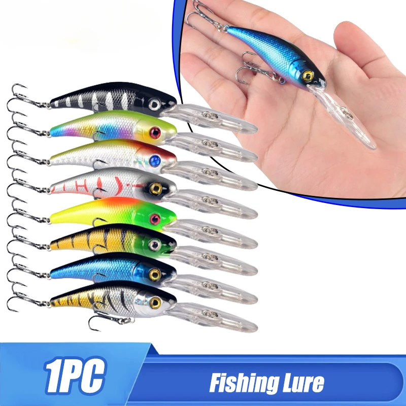 1PCS Deep Dive Minnow Bait 10 Cm 8 G Floating Shad Swingfish Artificial Hard Bait Pike Perch Bend Bait Fishing Tackle Fish Lures