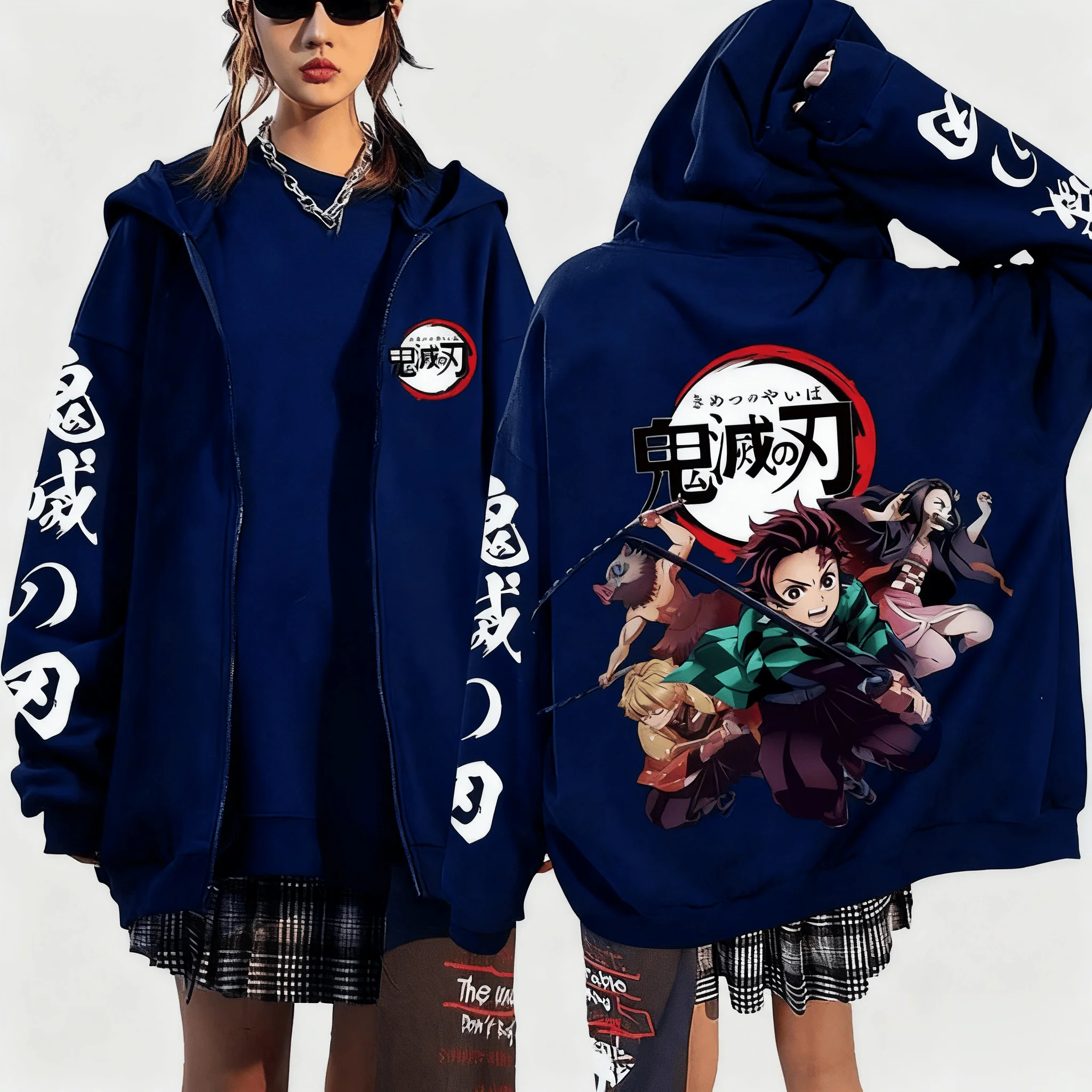 Devil Killer Anime Zipper Hoodie — Unisex Streetwear image
