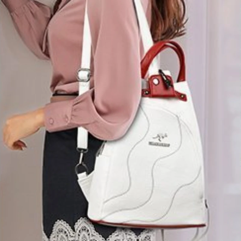 

Совершенно новый высококачественный женский кожаный винтажный рюкзак, дорожный рюкзак большой вместимости, модный рюкзак, женский рюкзак