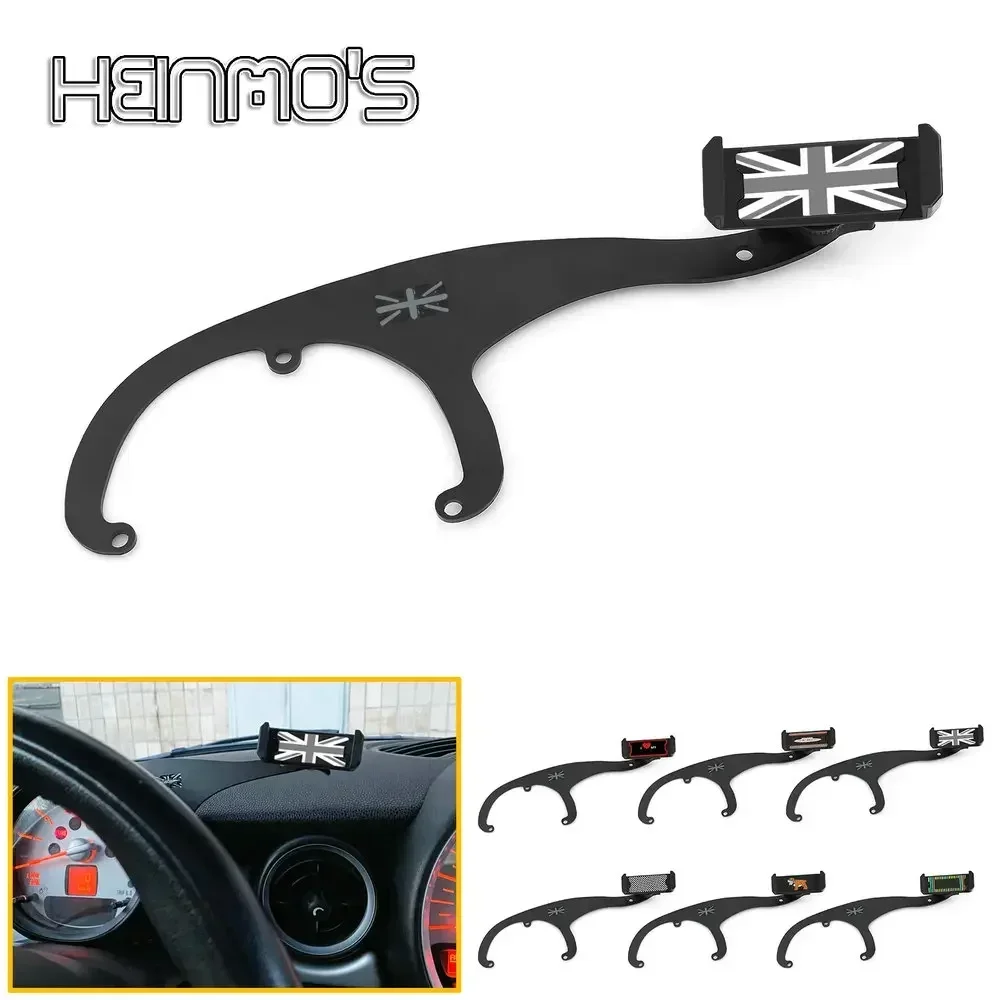 Para mini cooper r55 r56 r57 gps suporte do telefone estilo do carro suporte interior para mini r50 r52 r53 r60 r61 suporte de navegação móvel