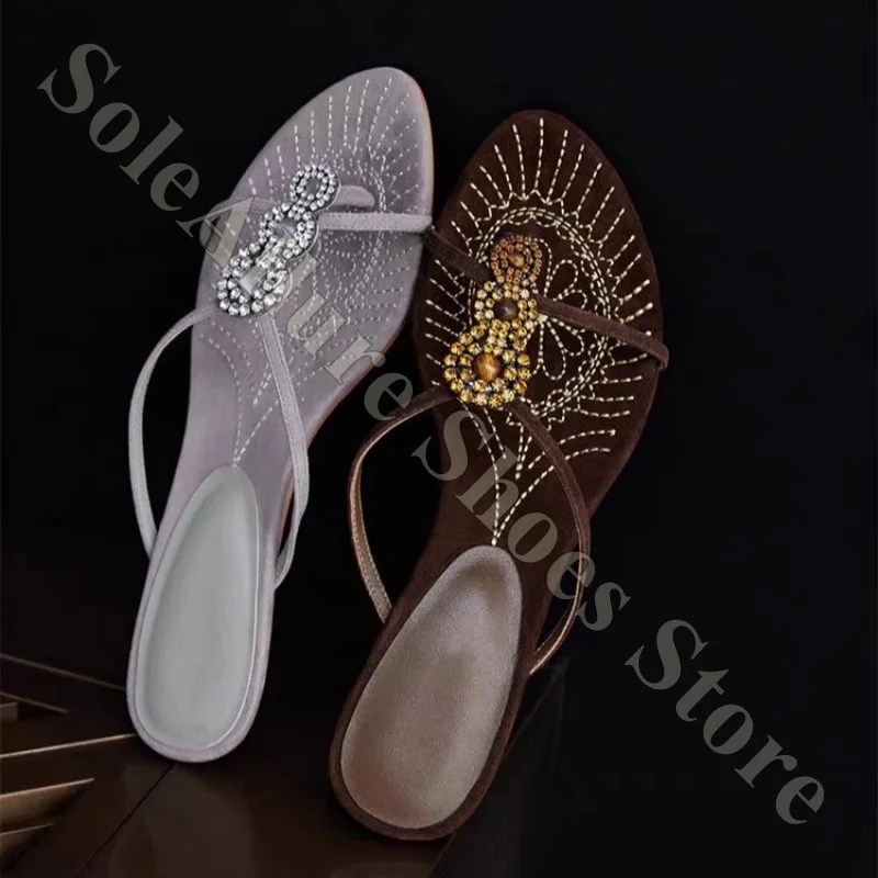

Boho Flat Sandals Ethnic Beaded Slingback Summer Flip Flops Vintage Elastic Strap Comfy Casual Daily Beach Dress Shoes