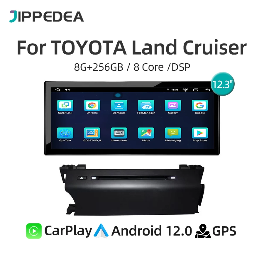 Car Multimedia Player Radio For Toyota Land Cruiser LC300 2021 2022 Carplay Android 13 GPS Navigation Stereo 4G WiFi IPS Screen