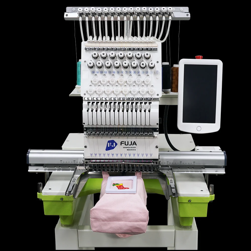 Bag Embroidery Machine One Head 12 15 Needles Caps Hat Clothes Logo Computerized Embroidery Machine For T-shirt