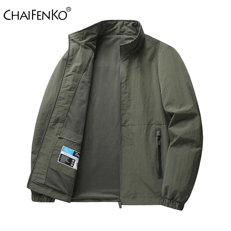 New Fashion Men Jacket Commercial Affairs Casual Coat Spring Autumn Loose Outdoor Simplicity Comfort Breathable Solid Tops Men