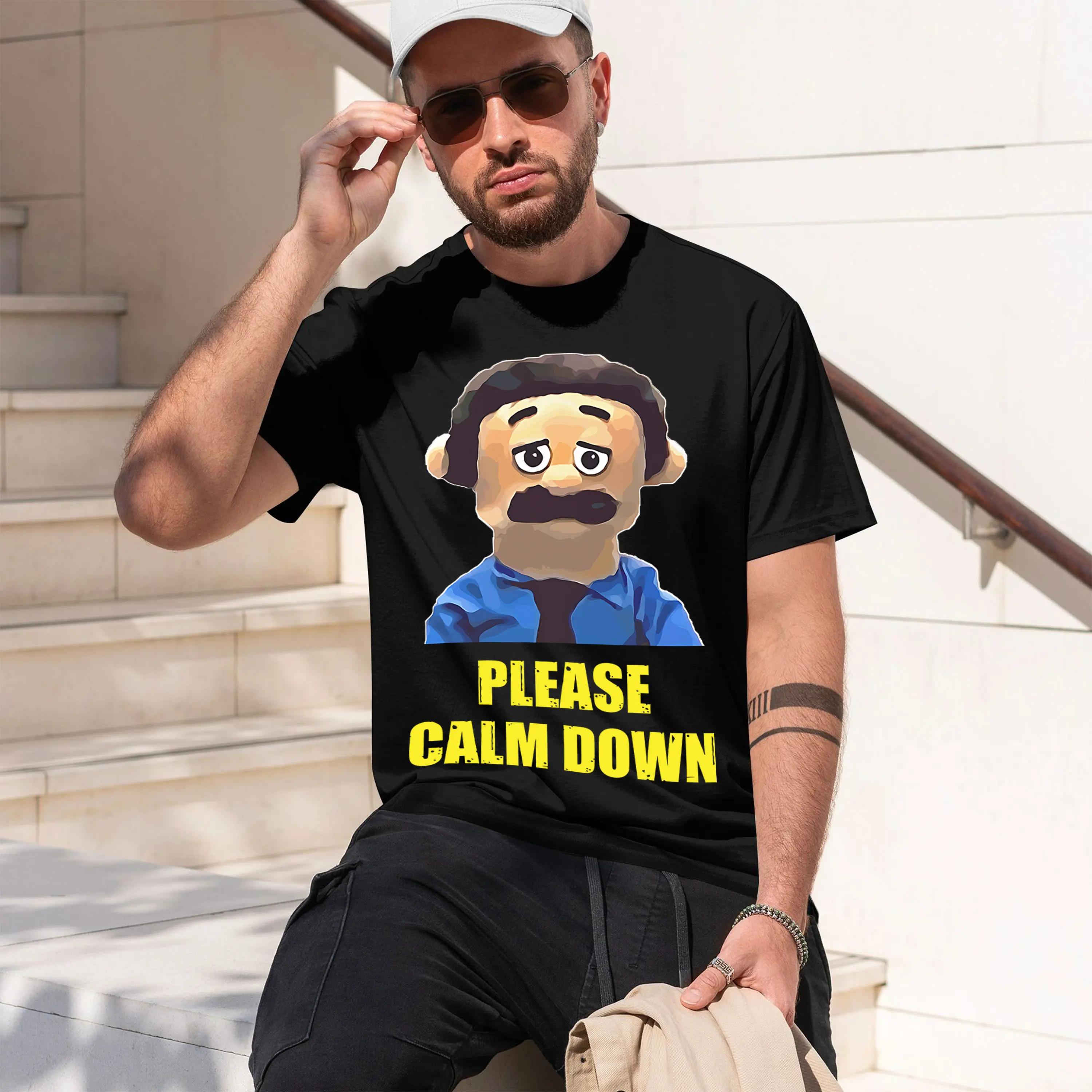 Awkward Puppets 2026 New Model Men’s Short-sleeve crewneck T-Shirt Classic Casual Multiple Colors and Sizes for Daily Wear All-D