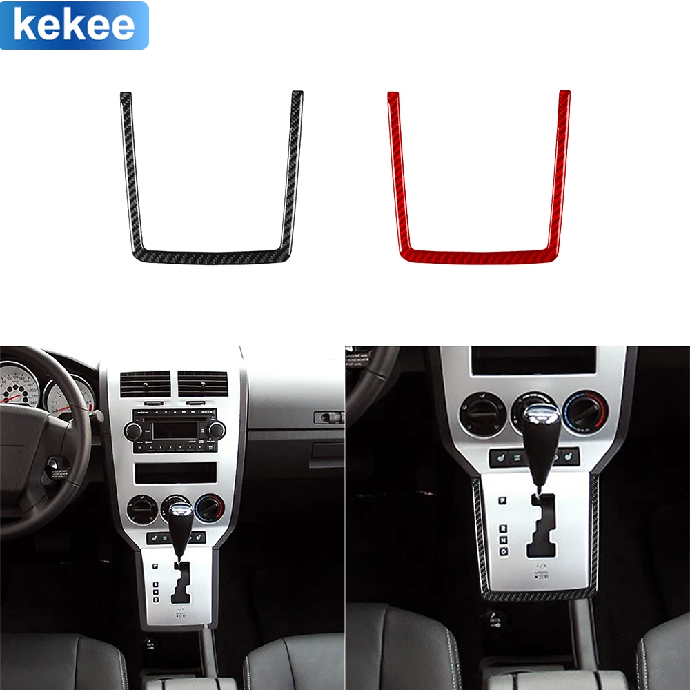 

For Dodge Caliber 2007 2008 Gear Shift Gearbox Panel Trim Strip Cover Real Carbon Fiber Stickers Car Interior Refit Accessories