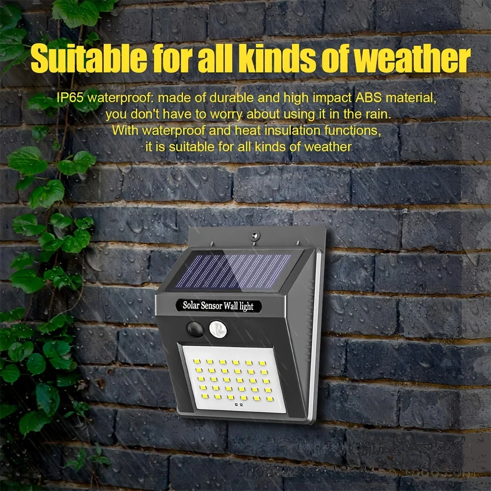 Luz LED Solar para exteriores, luz con Sensor de movimiento inalámbrico, impermeable y fácil de instalar, para jardines, caminos, pasillos, 1/2/4 piezas, 30 LED