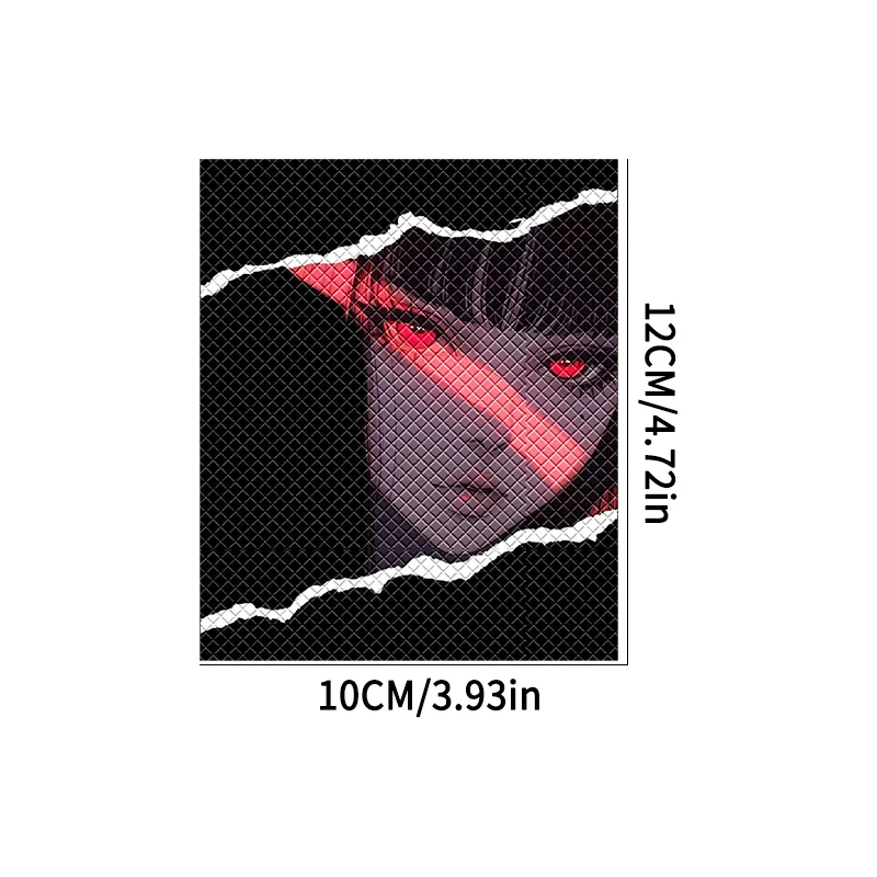 2Pcs JDM Women Eye Handlebar Sticker, Diamond Texture Waterproof Anti-Slip Decal for E-Bike & Scooter Grip