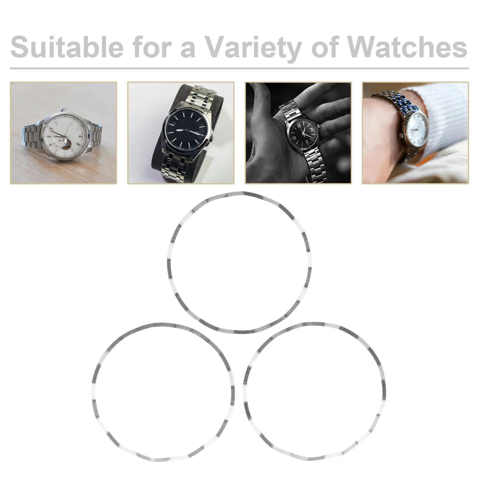 Watch Movement Spacer Ring Set – 3pcs Copper Case Holder for Mechanical Watch Repair