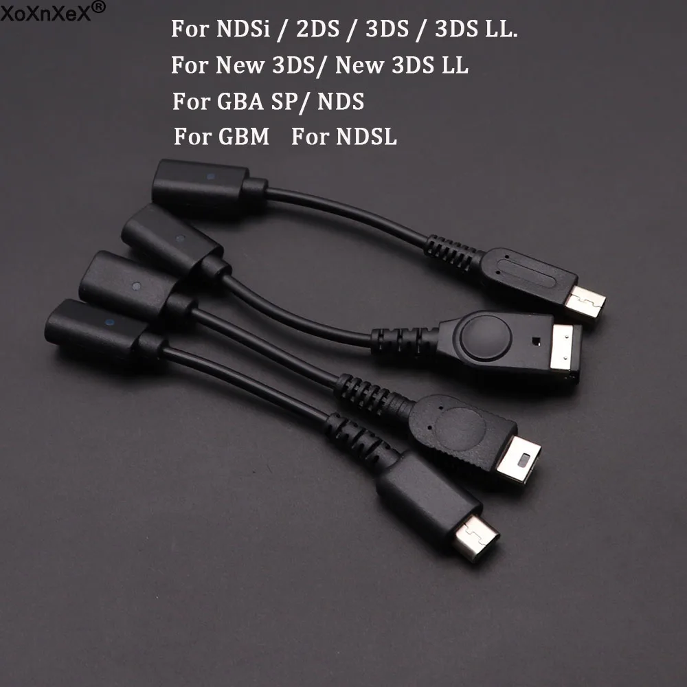 2PCS For GBA SP/GBM/NDS/NDSL/NDSI/2DS/3DS/New 3DS LL Controller Charging Adapter Type C LED Convert Cord Game Console Power Wire