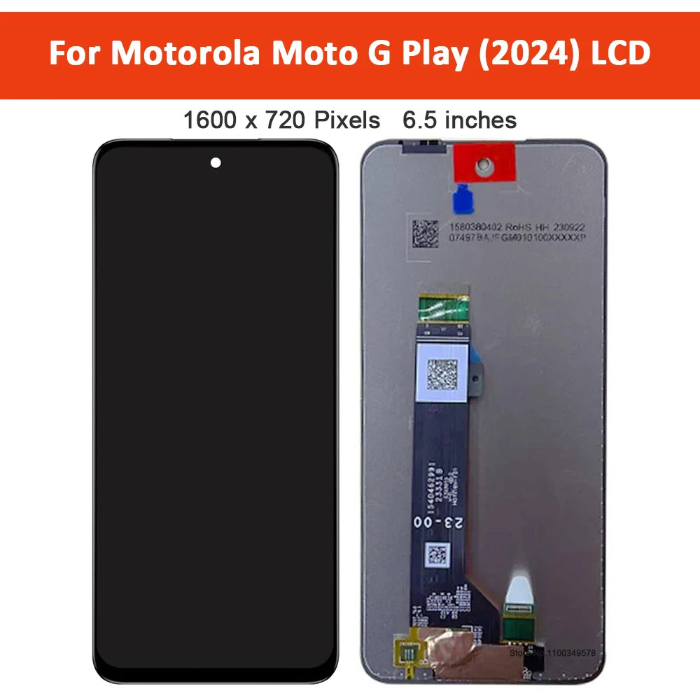 

6,5-дюймовый IPS ЖК-дисплей для Motorola Moto G Play (2024), ЖК-дисплей, сенсорная панель, дигитайзер в сборе для Moto G Play 2024, замена ЖК-дисплея