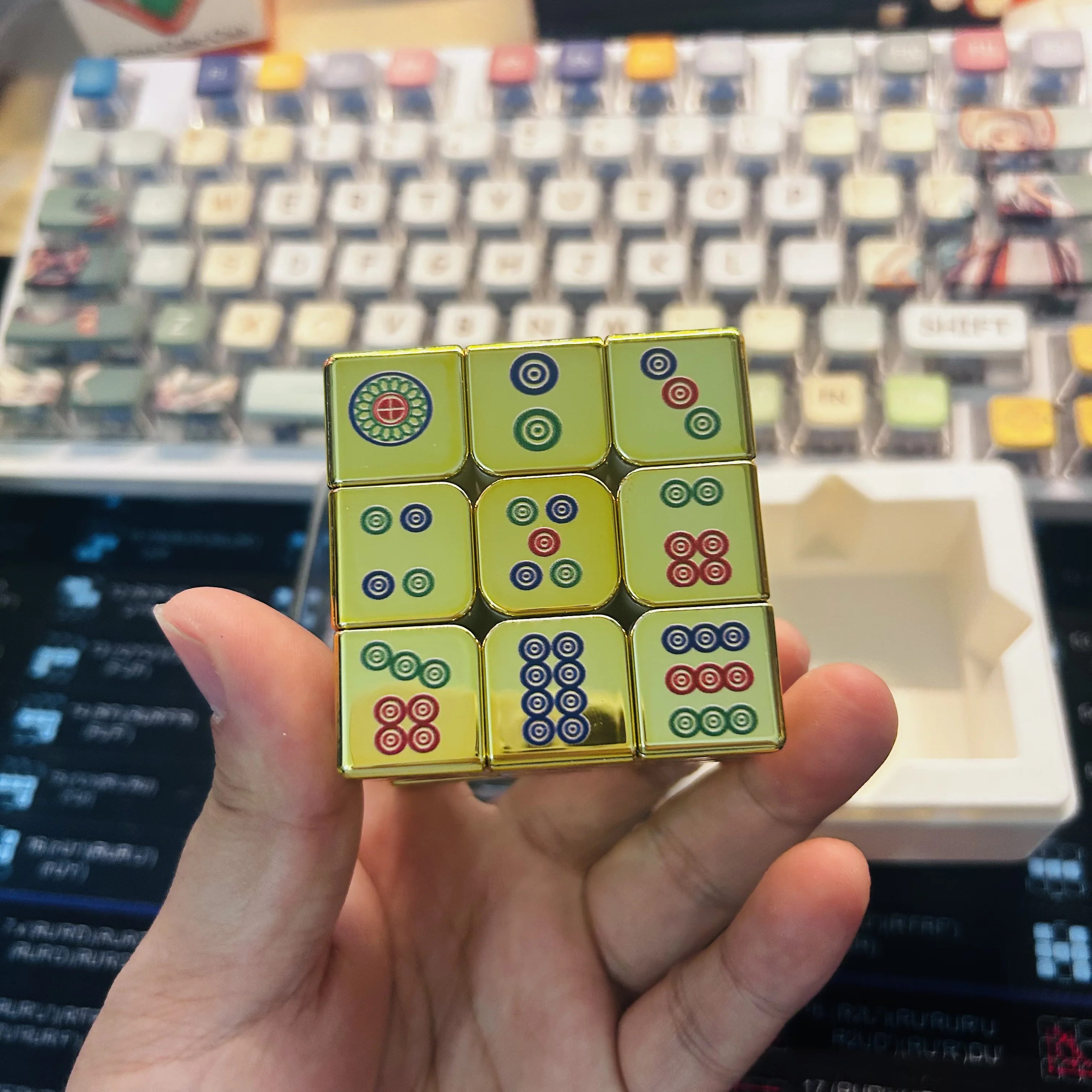 ใหม่Electroplated 3x3x3 Cubeทองไพ่นกกระจอก 3x3 Magnetic Cube SpeedCubeเกมและปริศนาของเล่นเด็ก