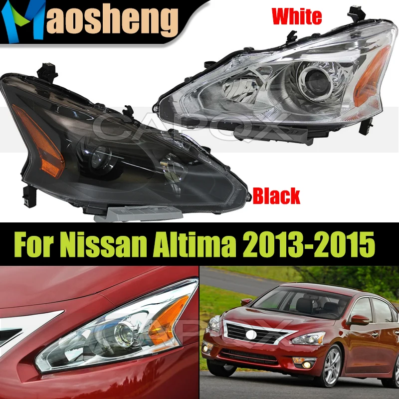 1Pair US Version Black Or White Halogen Front Headlight Head Light For Nissan Altima 2013 2014 2015 Headlamp Driver Light