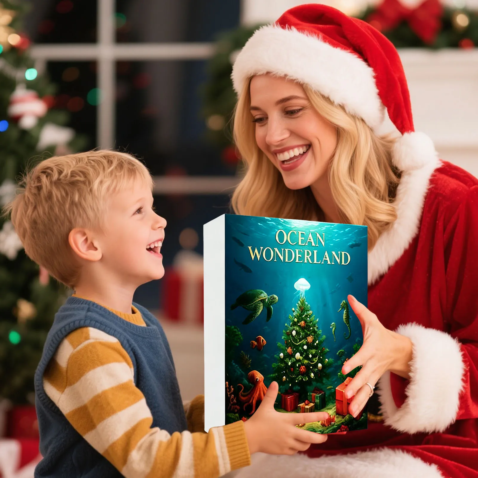 จี้นาฬิกาจับเวลาแบบออโต้ไพลอต ปฏิทินนับถอยหลังวันคริสต์มาส ลายกายวิภาคศาสตร์ พร้อมหม้อตุ๋นขนาดเล็ก 24 ใบ พร้อมตัวตั้งเวลา