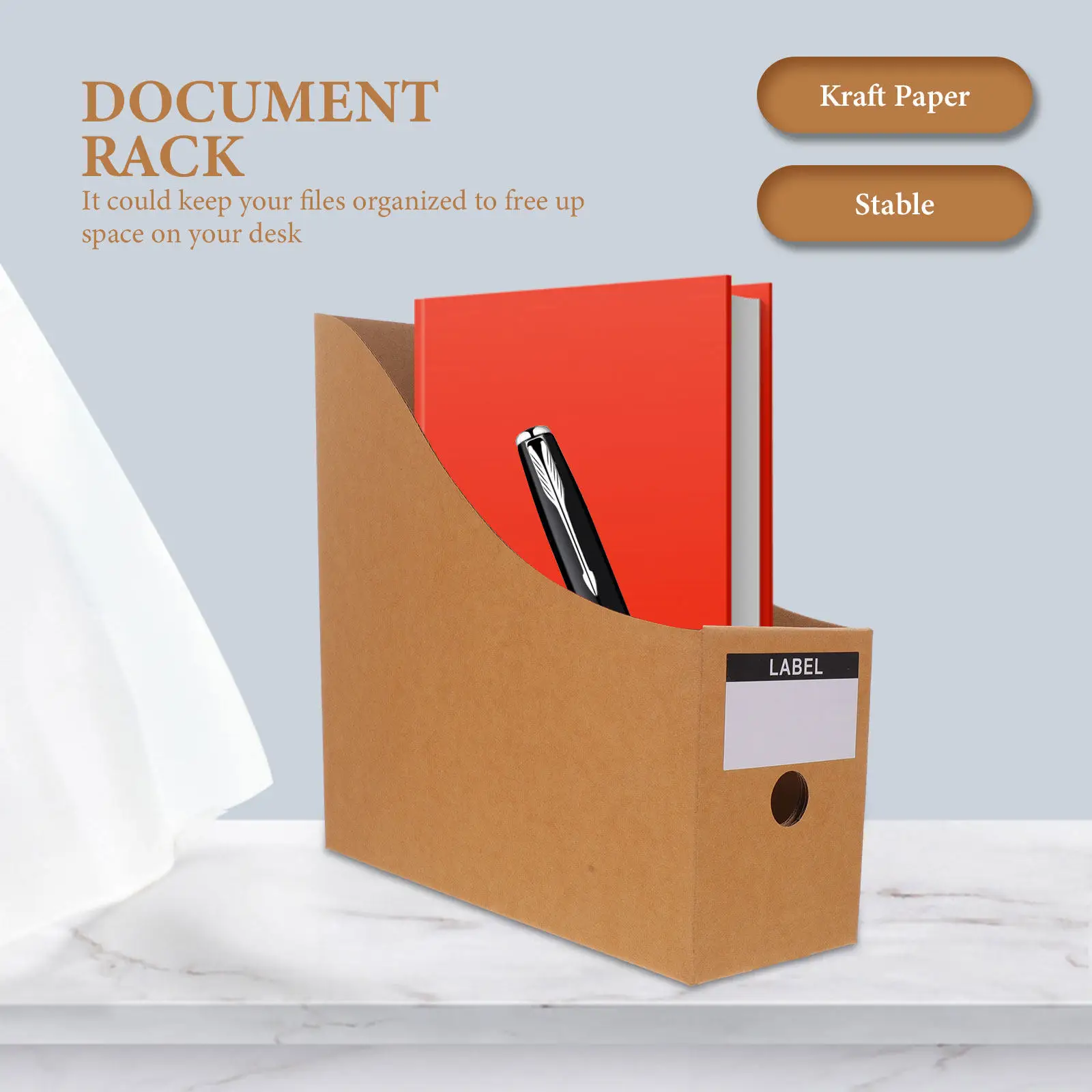 File Document Organizer 5Pcs Desktop Storage Rack Multifunction Office Holder for Folders and Papers