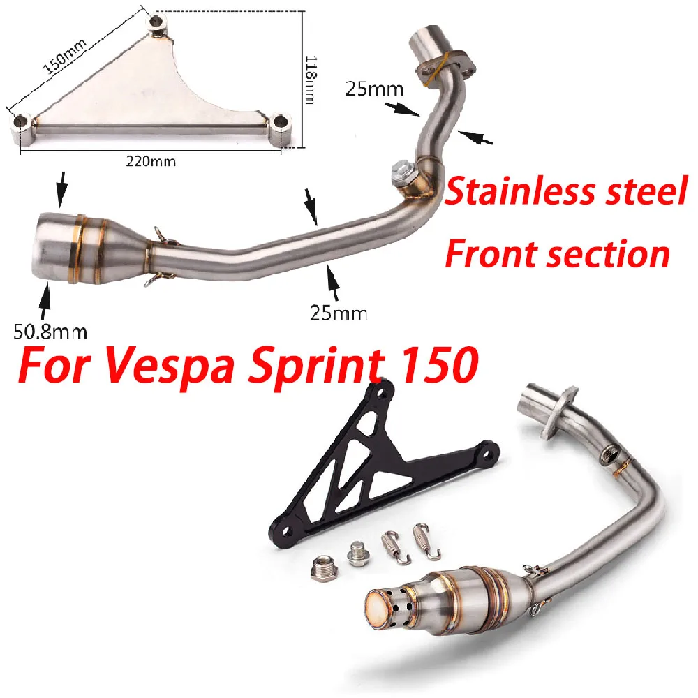 

For Vespa Primavera 125ie/150 3V Sprint 125ie/150 3V 2021-2023 Exhaust Elbow 51mm Front Connector