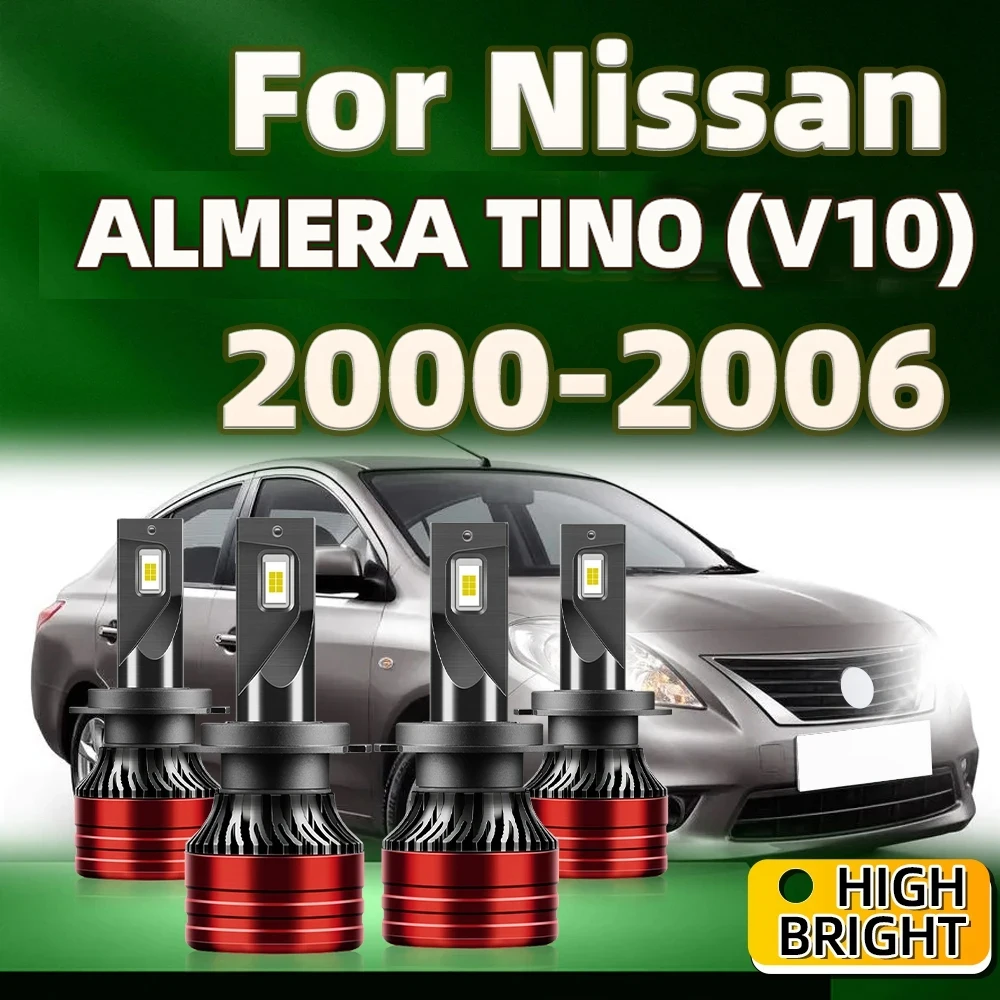 

2/2/4PCs LED 30000LM Car Headlight 360° Bright Lamp H7 Bulbs For Nissan Almera TINO (V10) 2000 2001 2002 2003 2004 2005 2006