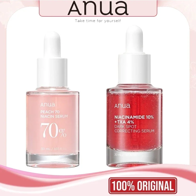 Anua Peach 70 Niacinamide Serum 30ml Anua 10% Niacinamide + 4% Hyaluronic Acid Serum 30ml For Sensitive Skin Combination