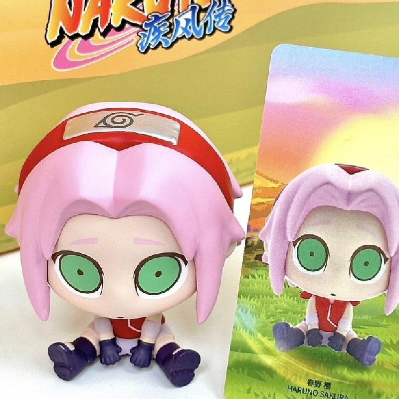 Подлинная сидячая серия Наруто Шиппуден, слепая коробка Наруто, модная игра, кукла ручной работы, сюрприз, настольный автомобиль, украшение, подарки на день рождения