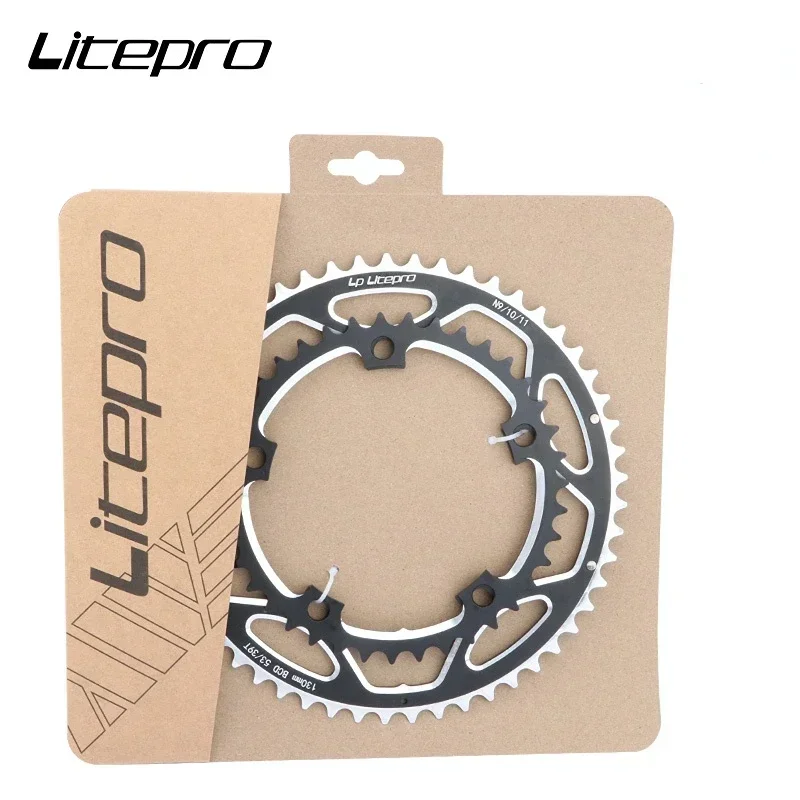 Anel De Bicicleta De Disco Duplo, Road Bike Crankset, Anel De Bicicleta, Compatível, 9 Velocidade, 10 Velocidade, 11 Velocidade, 53-39T, 130 BCD, Acessórios de Bicicleta