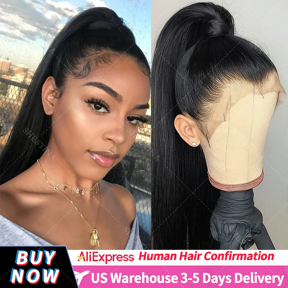 

250% Real HD Lace Front Wigs Bone Straight Ultra-fitted 0.1mm Ultra-thin Invisible Lace Straight Human Hair Wigs With Drawstring