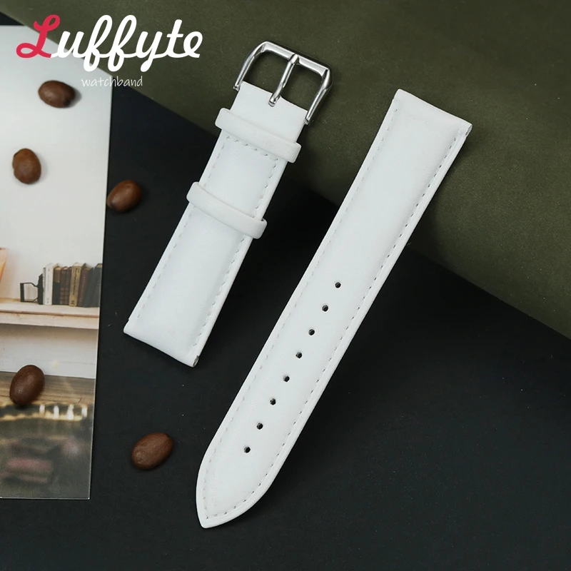 

Casual PU Leather Watch Band 18mm 20mm 22mm Universal Strap Women Green Blue Pink Red Watchband Belt