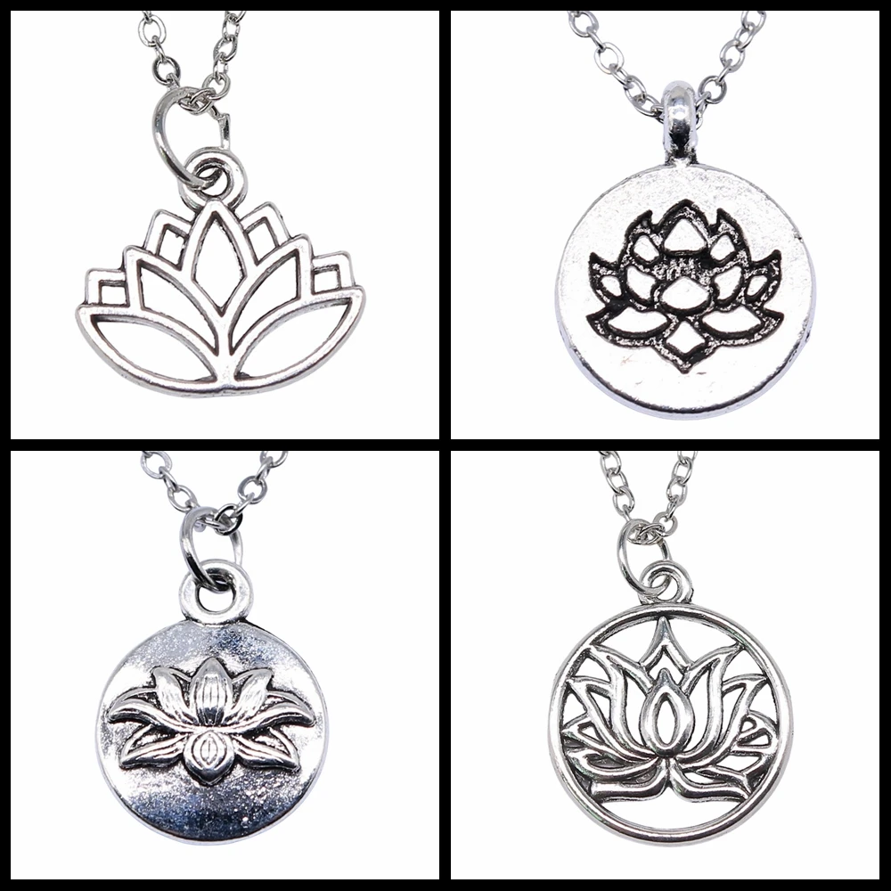 Creativity Retro Exquisite Fashion Party Jewelry Accessories Gift Lotus Flower Buddhist Yoga Pendant Necklace