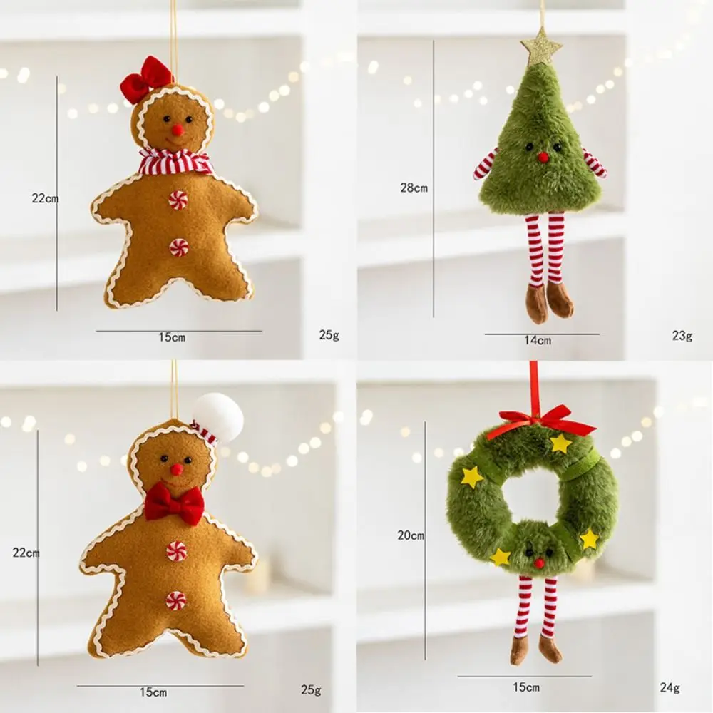 Bonhomme en pain d'épice beurre Noël confrontPendant, jolie guirxiété elfe, décoration d'arbre de Noël, cadeau de dessin animé