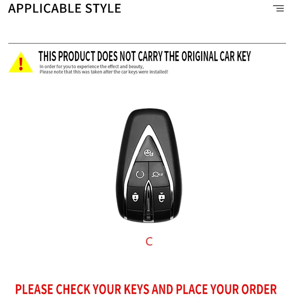 ABS Carbon 5 buttons Car Key Case Cover Shell car key cover For Changan CS35 PLUS CS75PLUS CS55PLUS Eado UNI-T Oushang X5 X7 EV