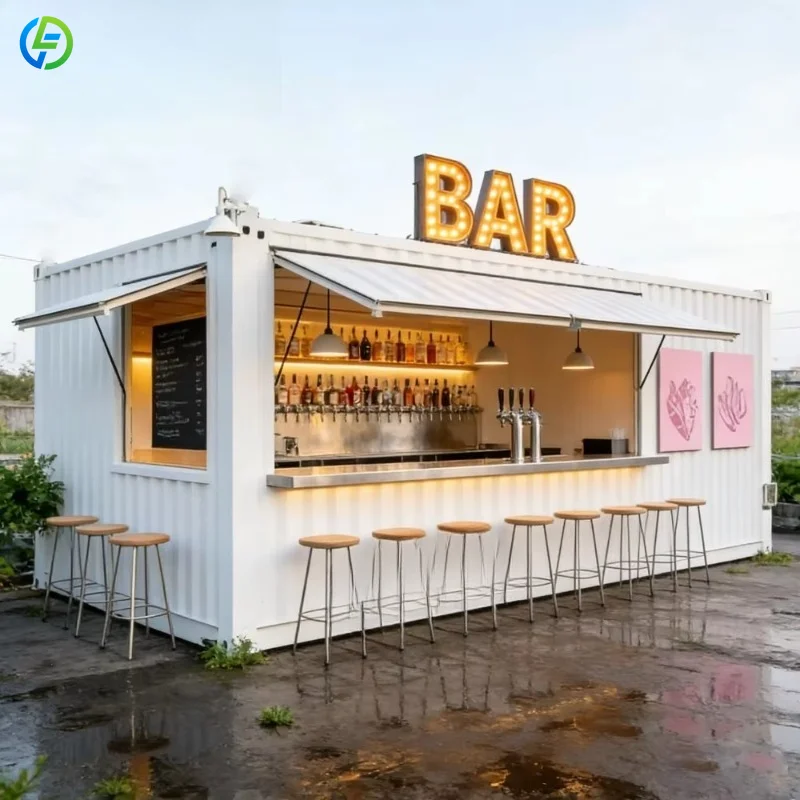 Customized Commercial Container House Modular Grill Cooking Structure Prefabricated Outdoor Food Unit for Festival Event Sales