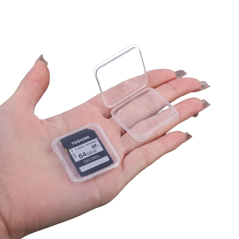 20/10/1pcs SD Memory Card Storage Box Transparent Plastic TF Sim Card Storage Case Holder SDHC MMC XD CF Card Protective Cover