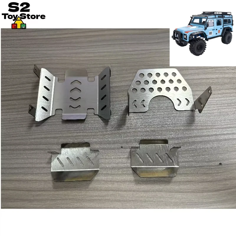 

MJX H8H Upgraded Version Chassis Armor Skid Plate Stainless Steel Underbody Guard for RC Car No Drill Install