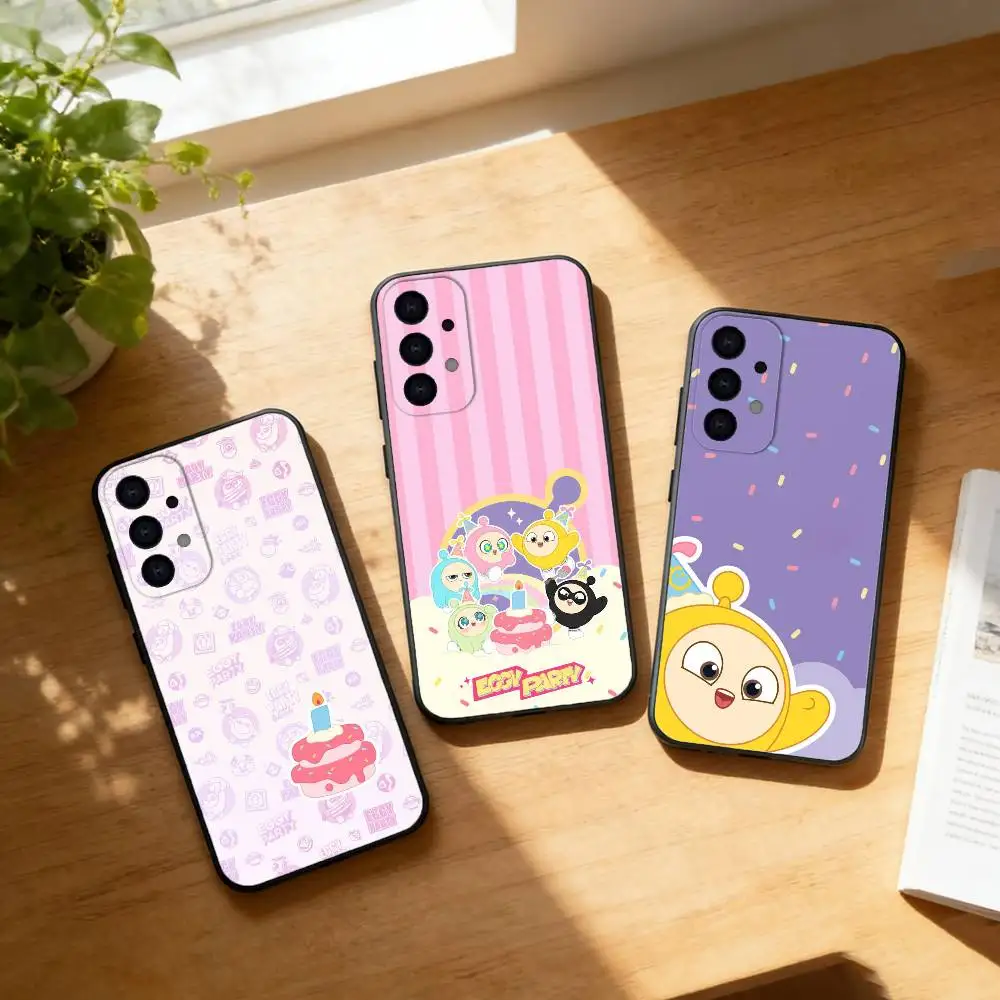 

Cute E-Eggy P-Party Phone Case For Samsung S25,S24,S21,S22,S23,S30,Ultra,S20,Plus,Fe,Lite Black Shell