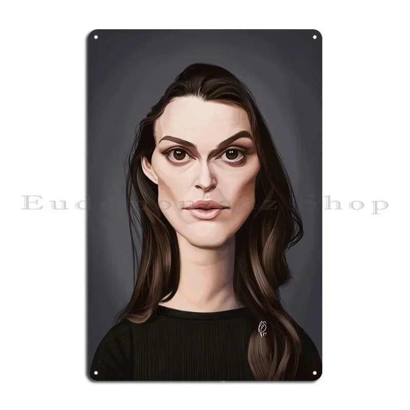 كيرا نايتلي علامة معدنية ملصق صدئ جدار المنزل جدارية شخصية جدار ديكور تين تسجيل ملصق