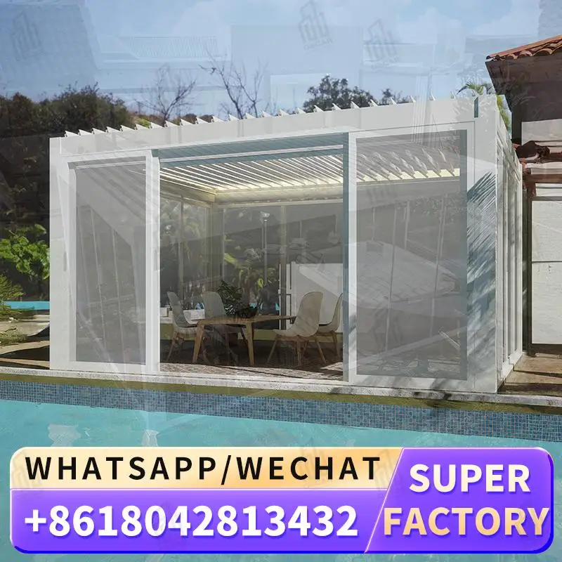 

Modern Waterproof Canopy Aluminium Gazebo and Pergola 3x3 3x4 6x3 for Garden Patio Backyard Louver Pergola