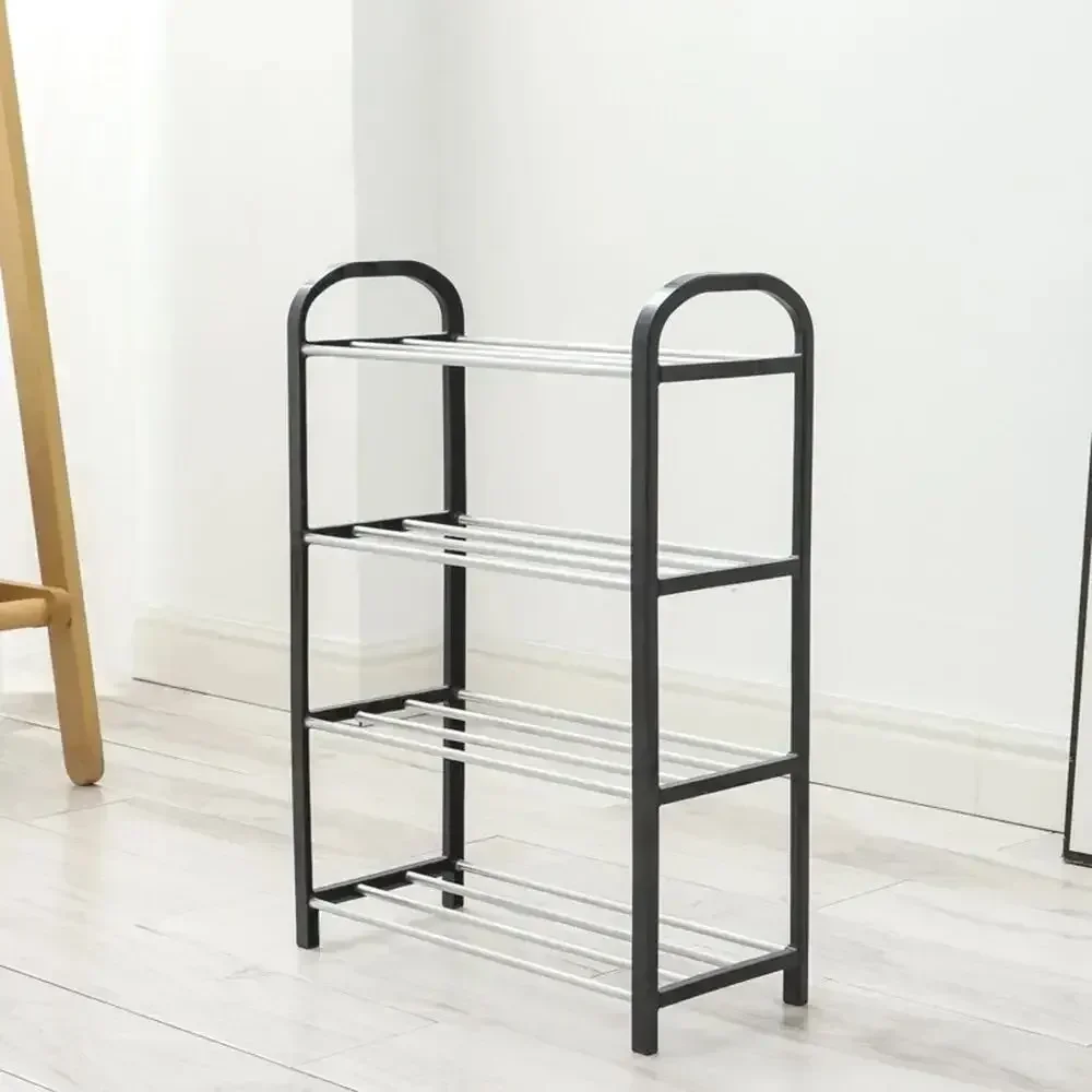 Simple trapezoidal shoe rack for home use, doorstep storage, shoe cabinet, balcony, four story rack