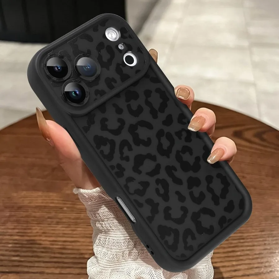 

Compatible with iPhone 17 Pro Max Case Cheetah Print Shockproof Soft TPU Protective Cover for Women Girls Slim Anti