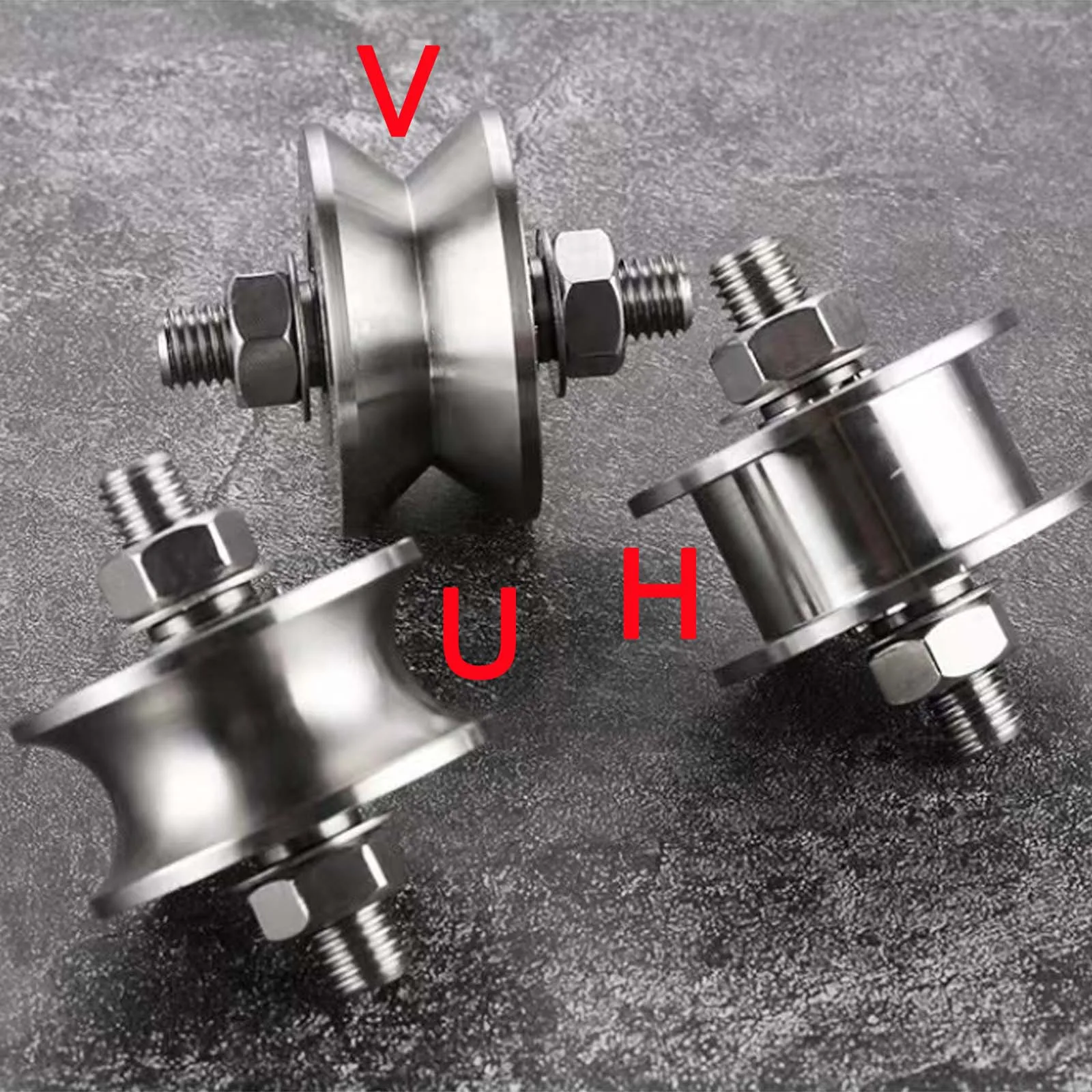 304 Stainless Steel Fixed Pulley U V H Groove Track Wheel For Sliding Door Hoisting Guide Wheel