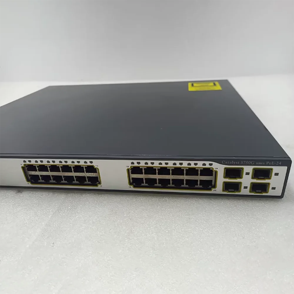 

For Cisco WS-C3750G-24PS-S 24 port Gigabit POE powered 4-port optical network switch
