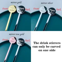 20/50/100Pcs Personalised Round Drink Stirrers Wedding Acrylic Tag Bachelorette Party Cocktail Stirrer Baby Shower Decorations 5