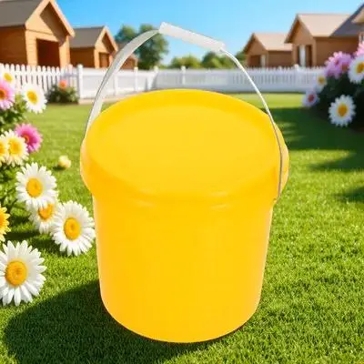 

Thickened Leakproof Sealed Bucket Food Grade Storage Pail with Lid Large Capacity Empty Stackable Blue Plastic for Household