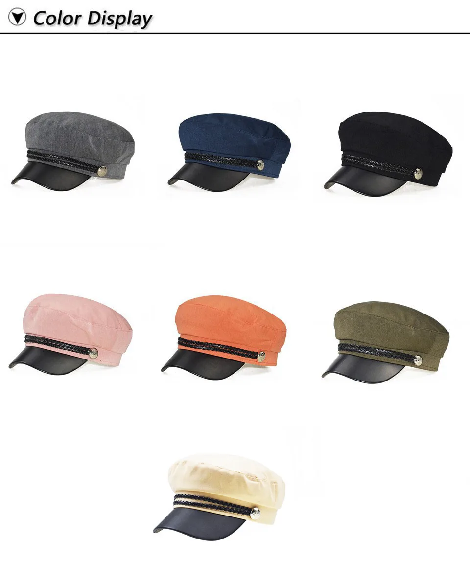 10 Farben Frauen Mädchen Kappen Zeitungs jungen Hut Visier Baker boy Cabbie Gatsby Pageby Visier Baskenmütze Hut – Detail 3