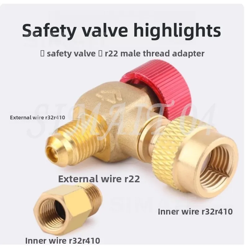 

Right Angle Safety Valve 90 Degrees All Copper Air Conditioner Liquid R22/32/410 Fluoride Valve Refrigerant Liquid Adapter