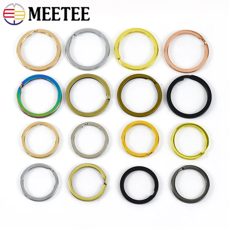 30/50Pcs Meetee 20/26mm Metal O Rings Keychain Buckle Key Ring Clip Handbag Connection Clasp Hook DIY Bag Hardware Accessories