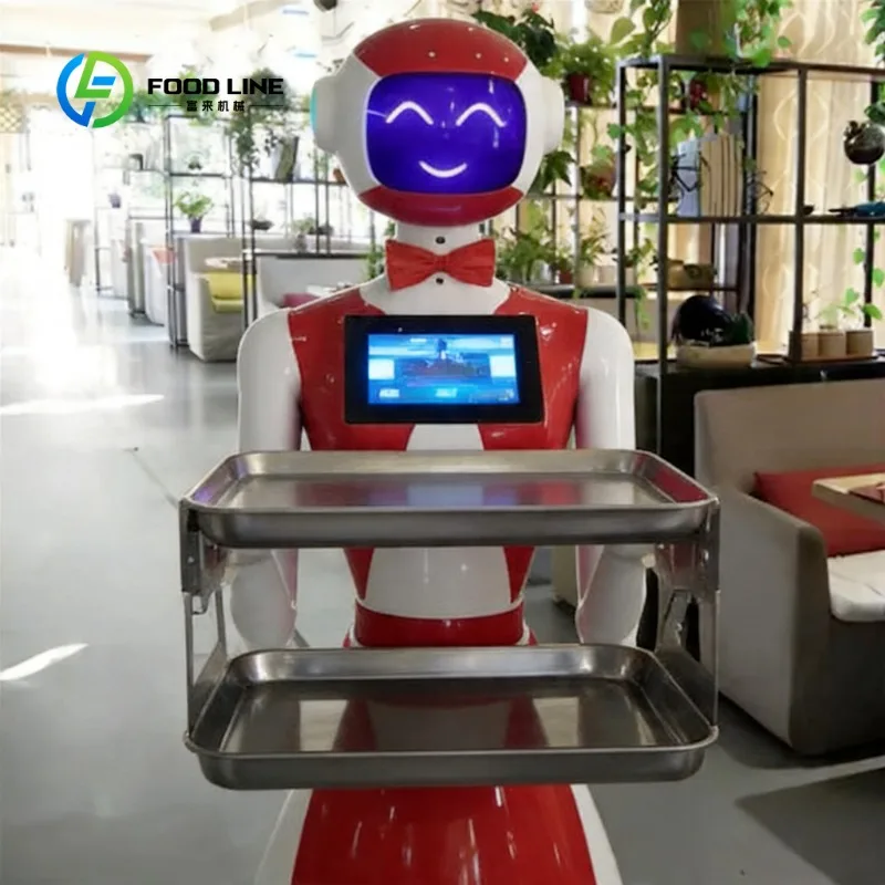 Customize Compact Food Delivery Robot Small Body Restaurant Server Robot with Narrow Path Passing Ability for Small Cafe