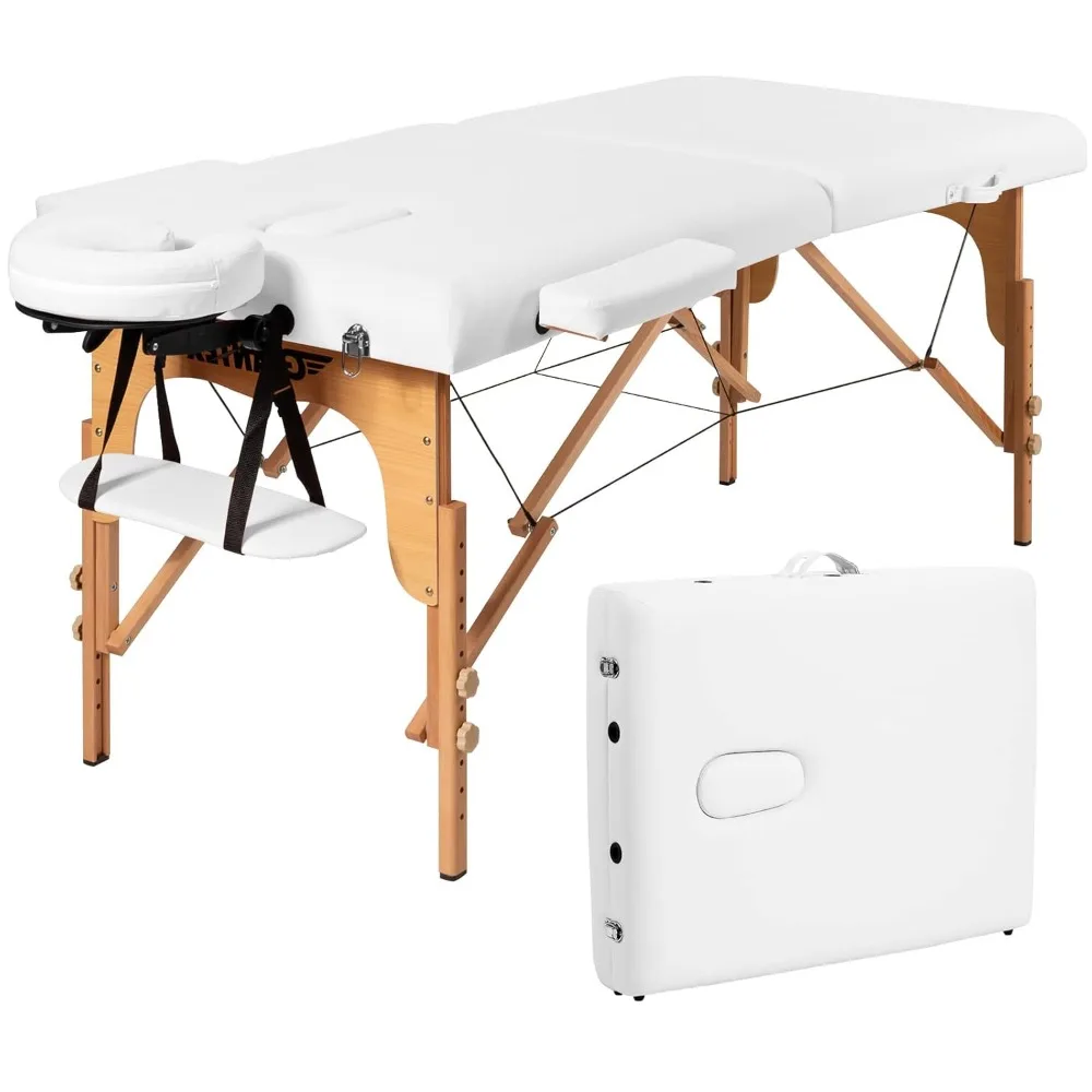 

Portable Massage Table Lash Bed, Massage Bed Spa Bed Height Adjustable w/Face Cradle & Carry Case, Professional, Customized