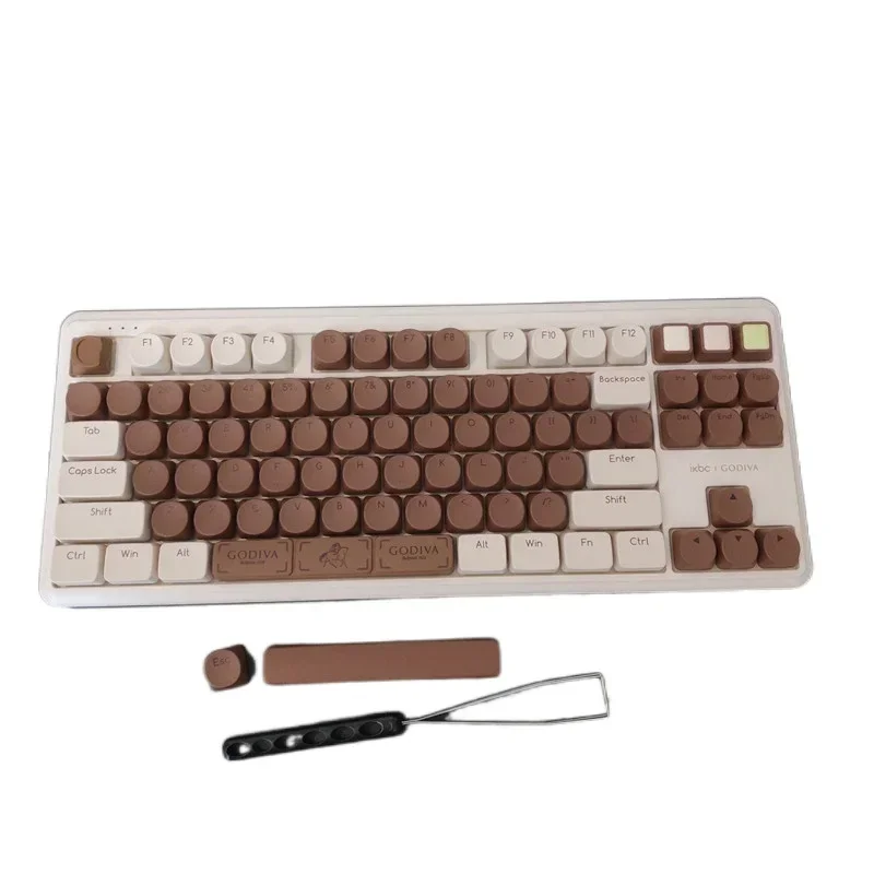 

IKBC 87 keyboard Bluetooth and 2.4g Wireless Mechanical Keyboard GODIVA choc Keycap