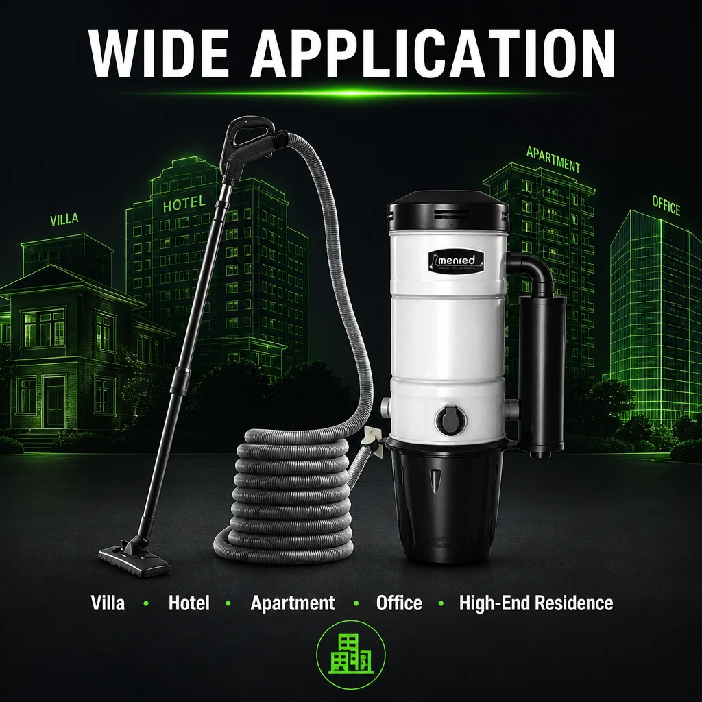 Whole House Central Vacuum Cleaner 625 AW High Suction 20L Dust Collection Tank For Home