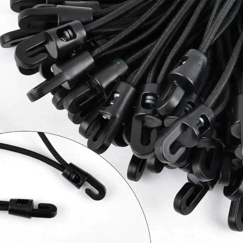 1/30pcs Elastic Bungee Ropes with Hook for Camping Luggage Bikes Cars Cord Fixed Ties High Elasticity Expander Rope Tool
